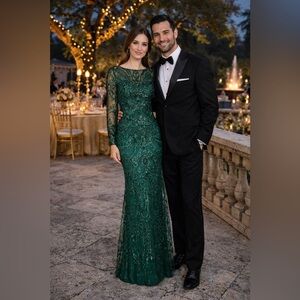 Lara New York Long Sleeve Lace Gown size 12 NWT